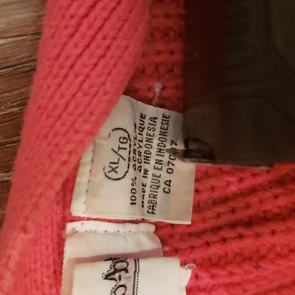 (XL) Gad-abouts Pink Knit Cardigan Vintage Comfy Cozy Coastal Grandma Cottage - Picture 3 of 7